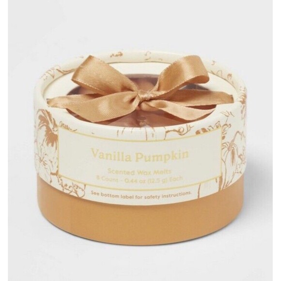 Scented Wax Melts Vanilla Pumpkin Figural 8 Pcs Box Threshold New - Picture 1 of 7